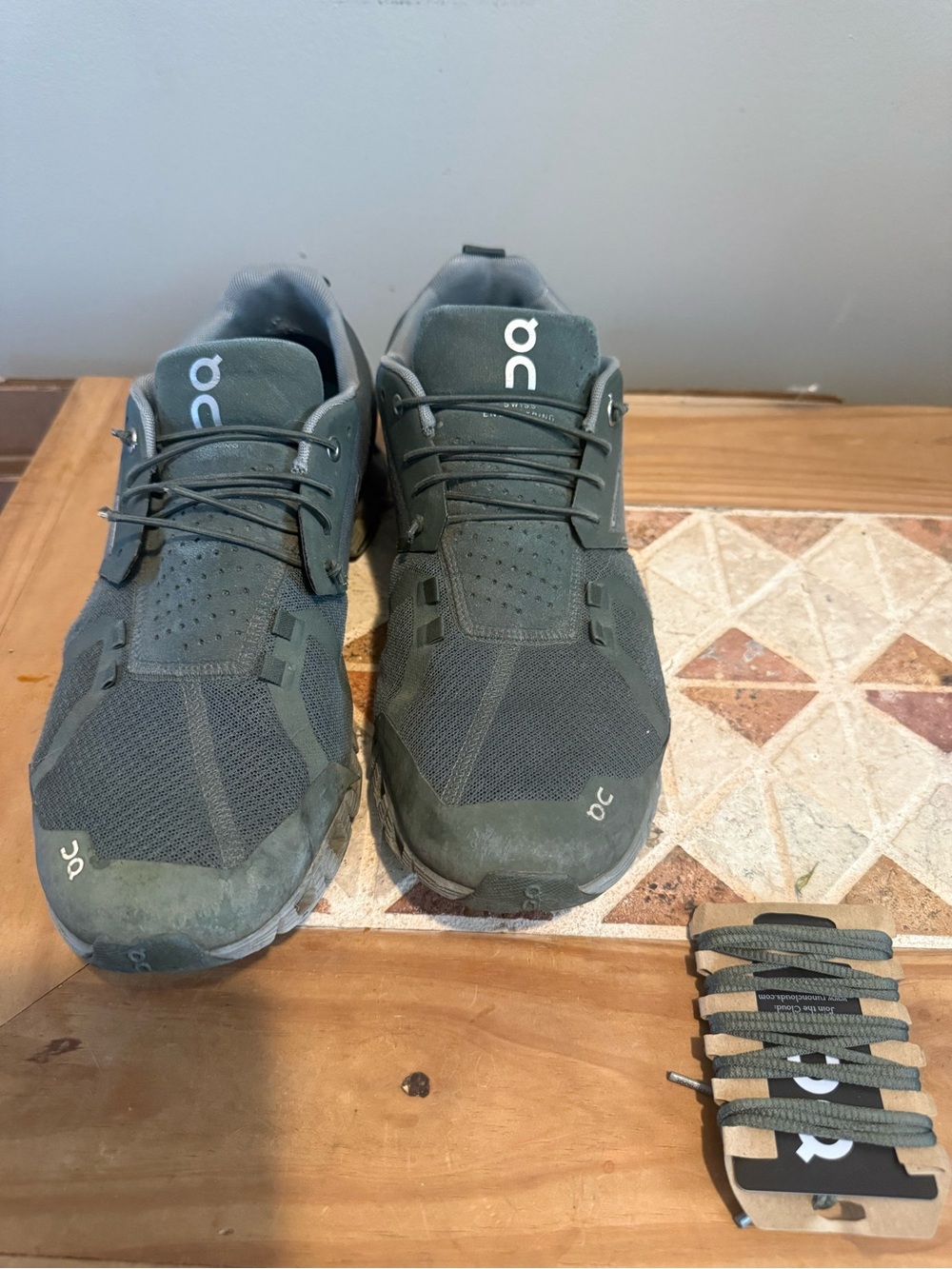On Cloud Waterproof Athletic Sneaker, Men’s Olive Green Sz 11 Shoes new laces - Picture 2 of 12